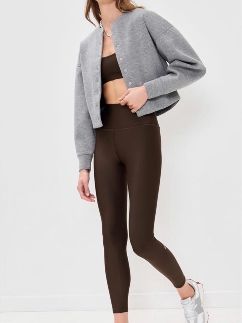 Alo Yoga 7/8 High Waist Airlift Leggings Espresso Sz S 4-6 W5766R - Picture 3 of 16